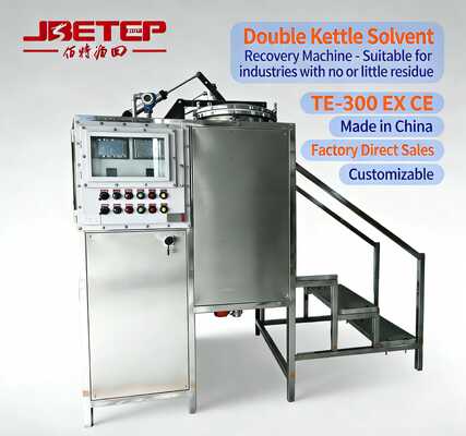 JBETEP explosiebestendige dubbele-systeem 300L capaciteit oplosmiddelherstelmachine voor het drukken & elektronische & sproeien