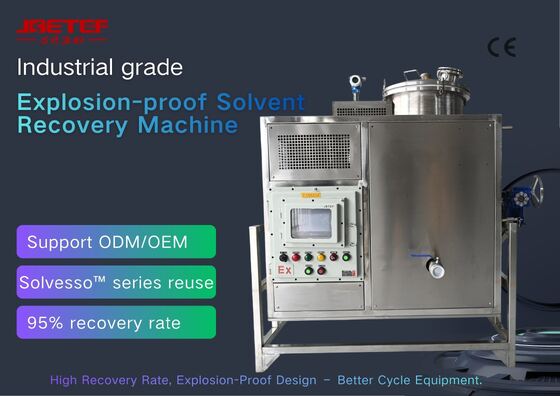 Machine industrielle de récupération de solvant en acier inoxydable 304 de 150 L avec taux de récupération de 95 % et conception antidéflagrante