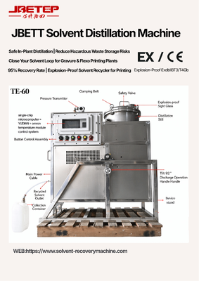 TE-60 Solvent Distillation Machine | On-site Distillation System For Printing Industry Waste Solvent