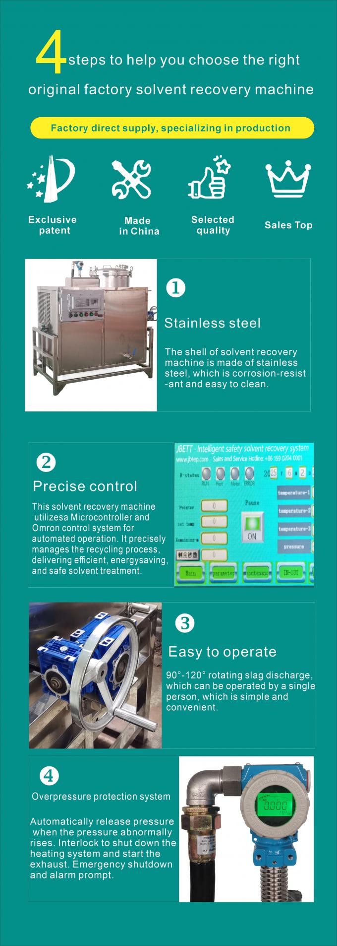Material Recovery Machine 125L Stainless Steel Intelligent Industrial Multi Guarantee Recovery ...